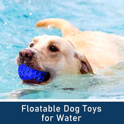 2 Pack Indestructible Squeaky Dog Balls for Aggressive Chewers, Interactive Dog Toys for Teething, Relieving Anxiety. Chew Toy for Large, Medium Breeds, Outdoor Rubber Balls.