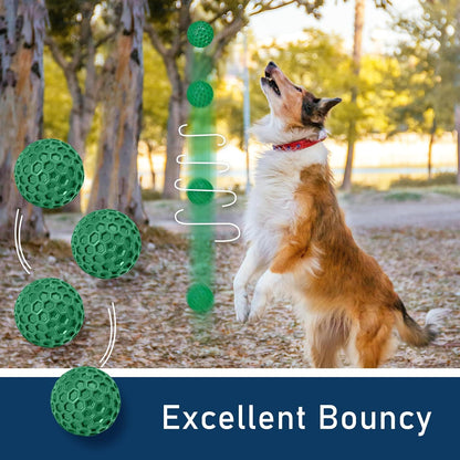 2 Pack Indestructible Squeaky Dog Balls for Aggressive Chewers, Interactive Dog Toys for Teething, Relieving Anxiety. Chew Toy for Large, Medium Breeds, Outdoor Rubber Balls.