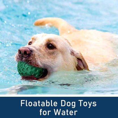 2 Pack Indestructible Squeaky Dog Balls for Aggressive Chewers, Interactive Dog Toys for Teething, Relieving Anxiety. Chew Toy for Large, Medium Breeds, Outdoor Rubber Balls.