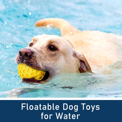 2 Pack Indestructible Squeaky Dog Balls for Aggressive Chewers, Interactive Dog Toys for Teething, Relieving Anxiety. Chew Toy for Large, Medium Breeds, Outdoor Rubber Balls.