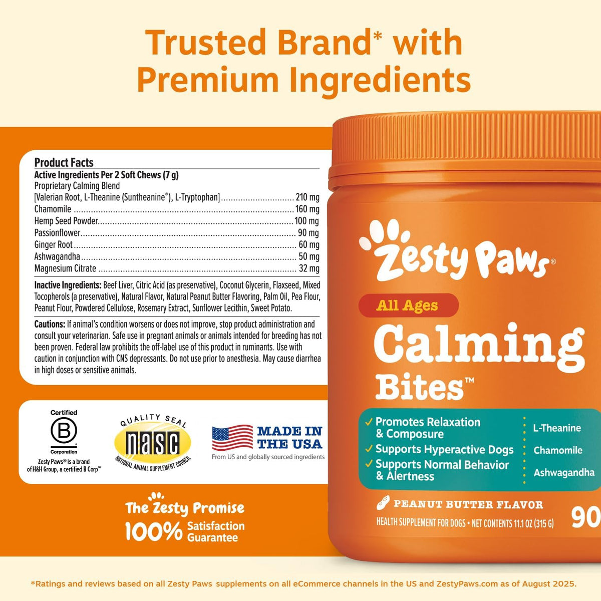 Calming Chews for Dogs - Dog Calming Supplement, PB