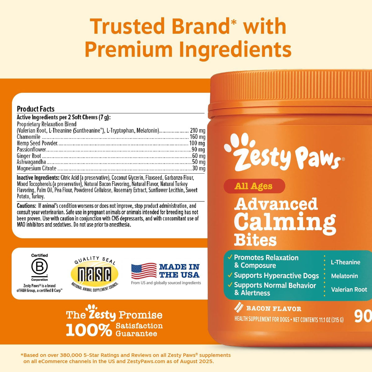 Calming Chews for Dogs - Dog Calming Supplement, PB
