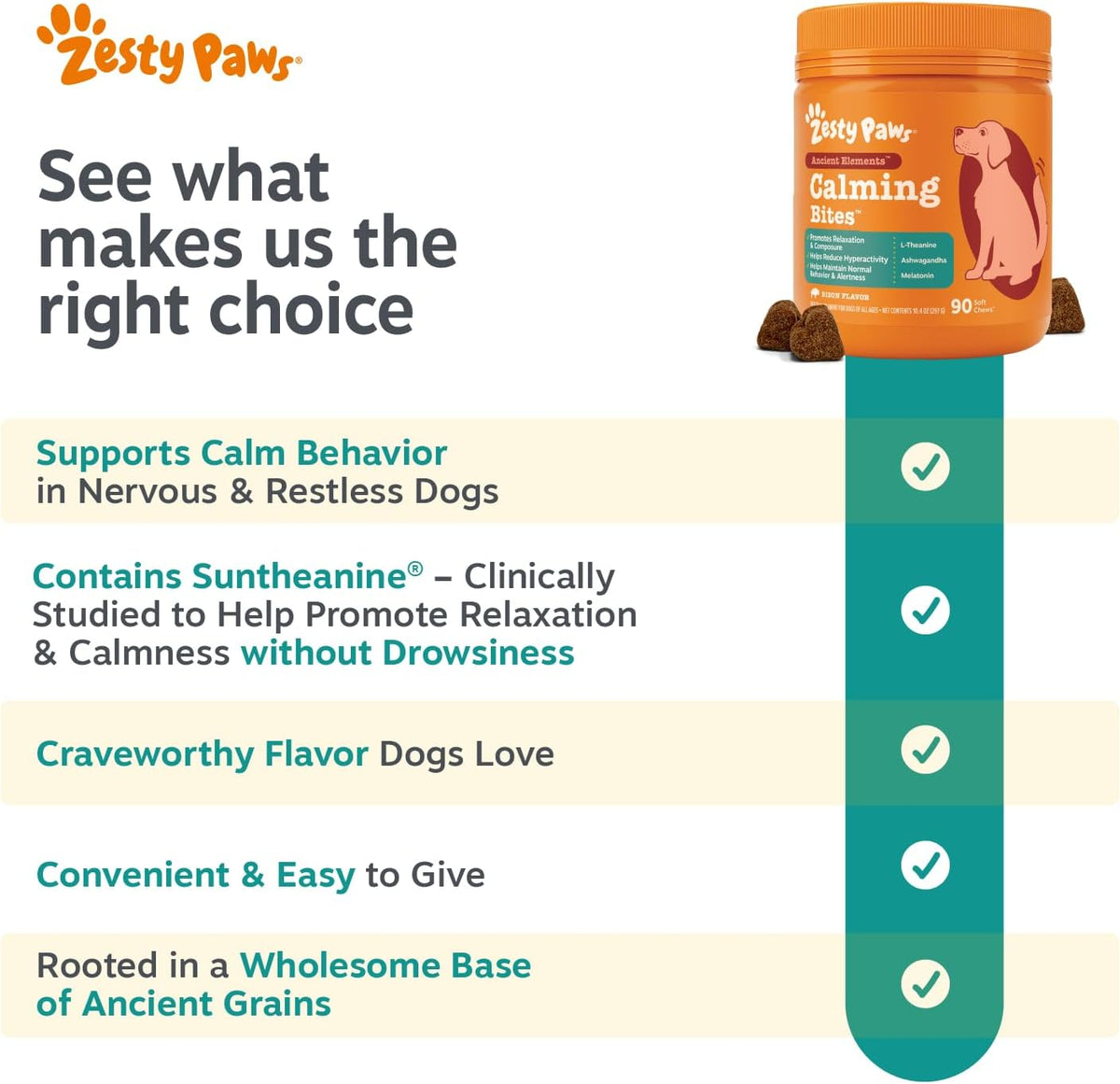Calming Chews for Dogs - Dog Calming Supplement, PB