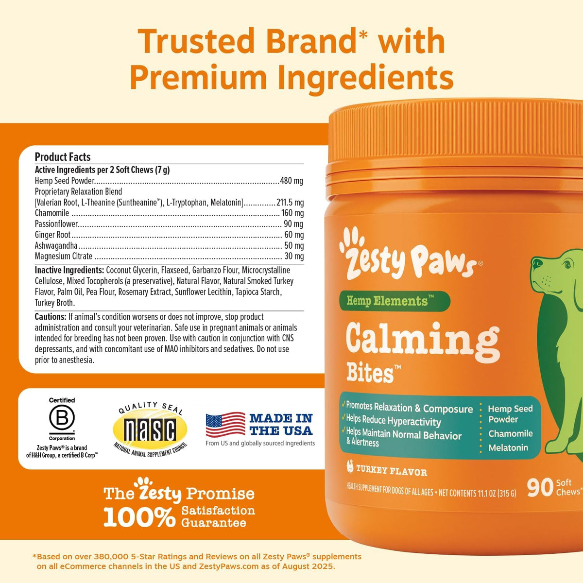 Calming Chews for Dogs - Dog Calming Supplement, PB