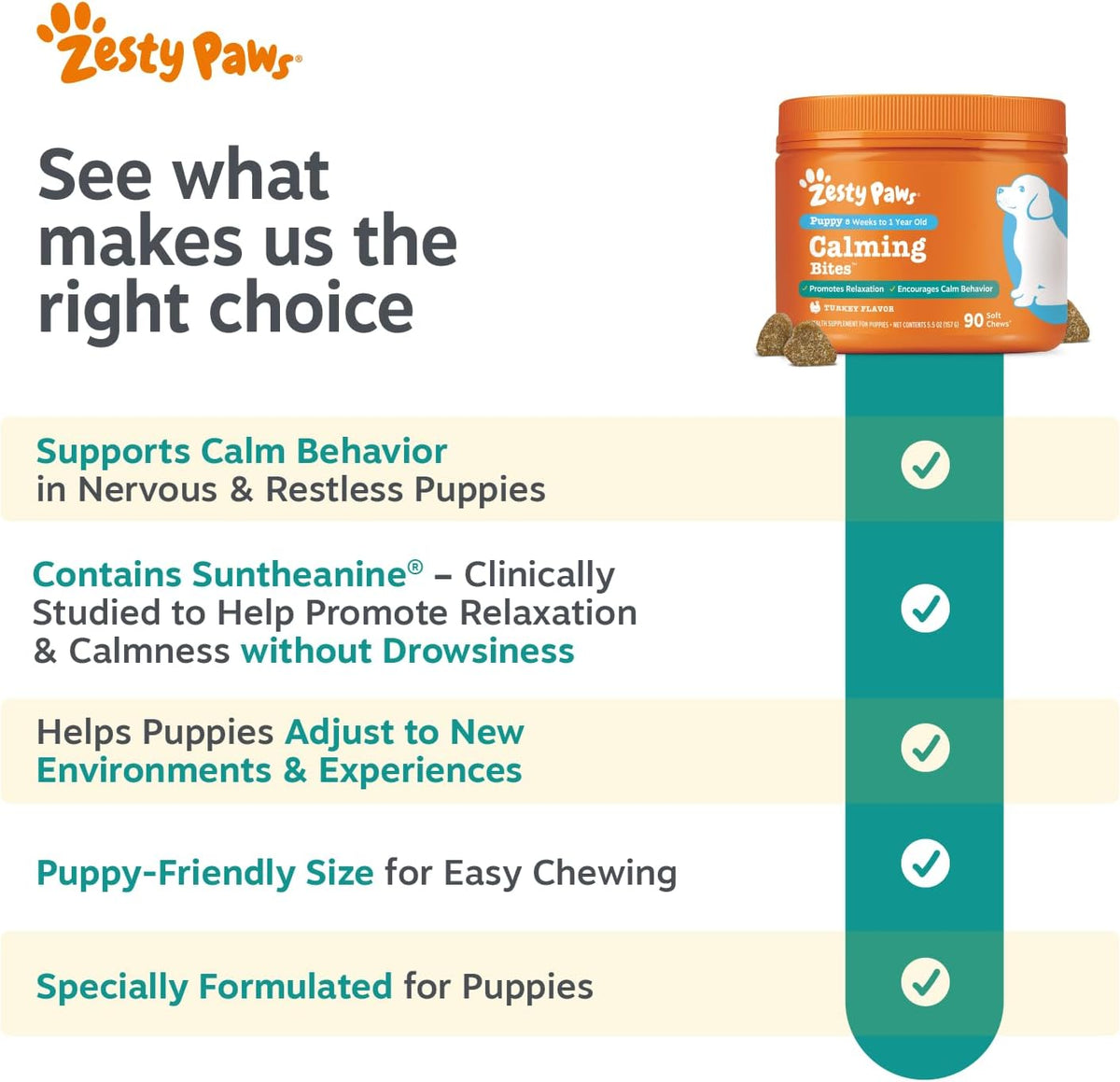 Calming Chews for Dogs - Dog Calming Supplement, PB