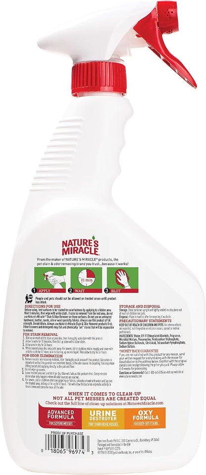 Cat Stain and Odor Remover With New Odor Control Formula 32 Ounce Spray