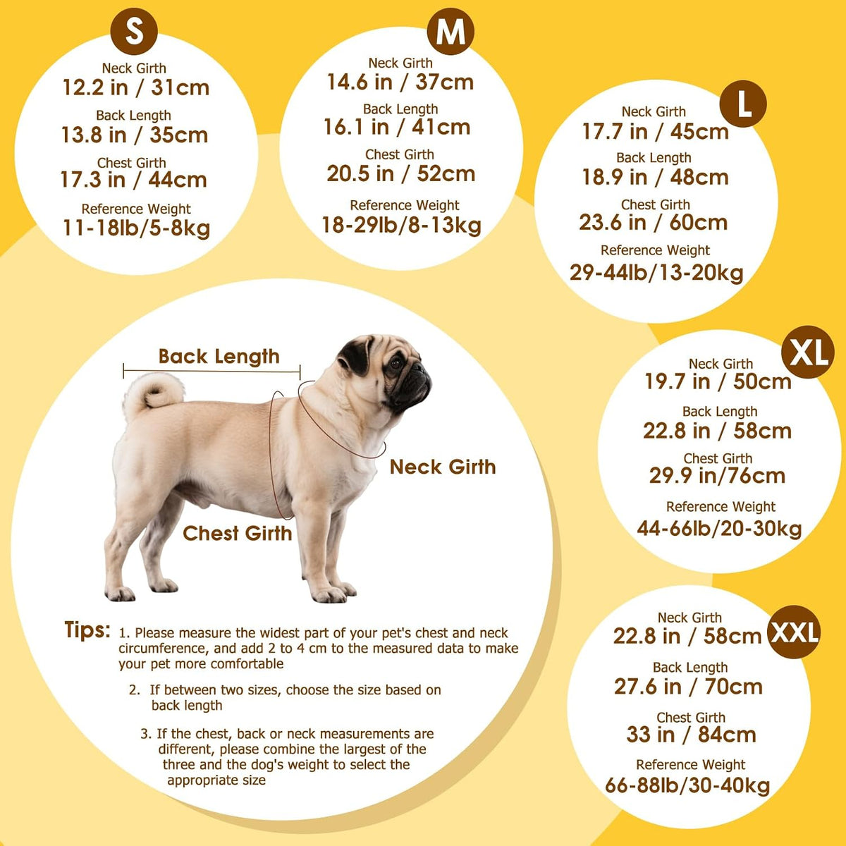 Dog Raincoat: Dog Rain Jacket with Reflective Harness & Removable Hood | Waterproof Dogs Rain Coat Poncho for Large Medium Small Dogs Puppies (Yellow - S)