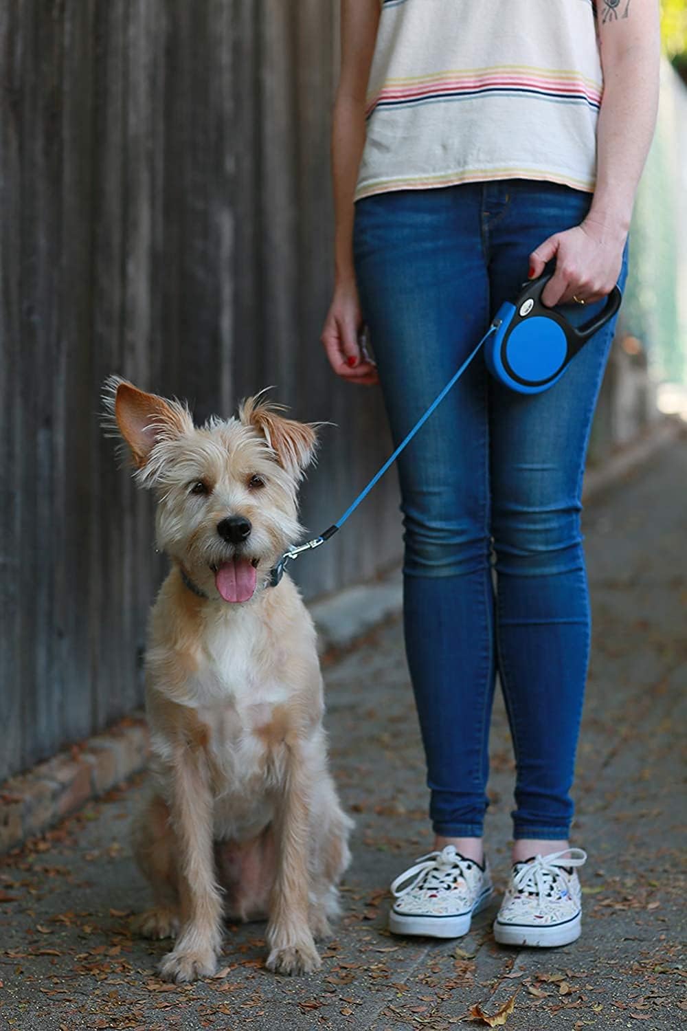Retractable Dog Leash, One-Handed Brake, 16ft, Up to 44 lbs, Pink