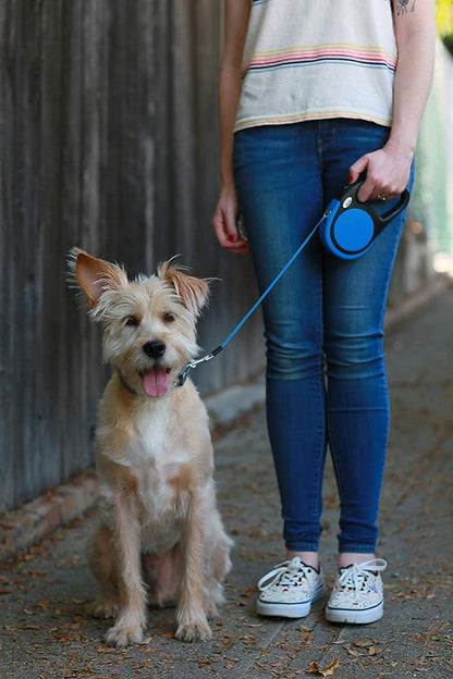 Retractable Dog Leash, One-Handed Brake, 16ft, Up to 44 lbs, Pink