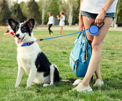 Retractable Dog Leash, One-Handed Brake, 16ft, Up to 44 lbs, Pink