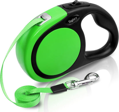 Retractable Dog Leash, One-Handed Brake, 16ft, Up to 44 lbs, Pink
