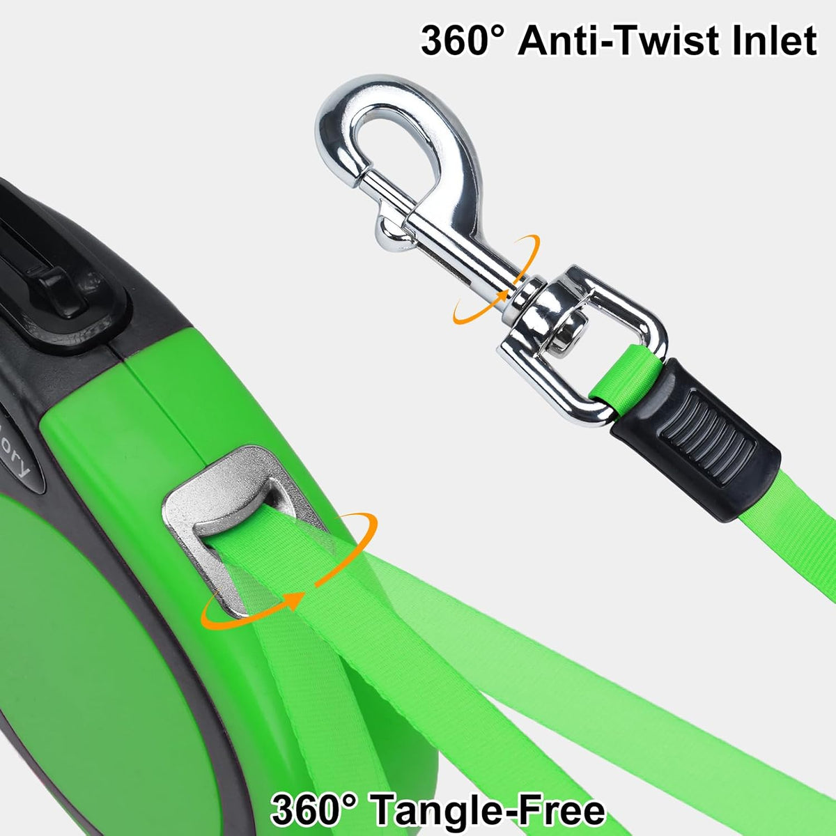 Retractable Dog Leash, One-Handed Brake, 16ft, Up to 44 lbs, Pink
