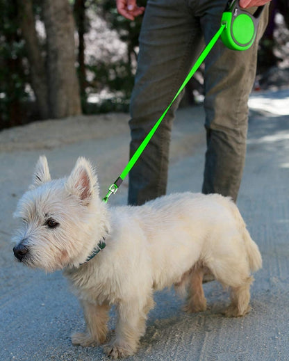 Retractable Dog Leash, One-Handed Brake, 16ft, Up to 44 lbs, Pink