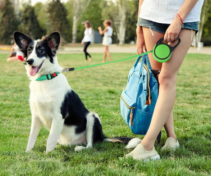 Retractable Dog Leash, One-Handed Brake, 16ft, Up to 44 lbs, Pink