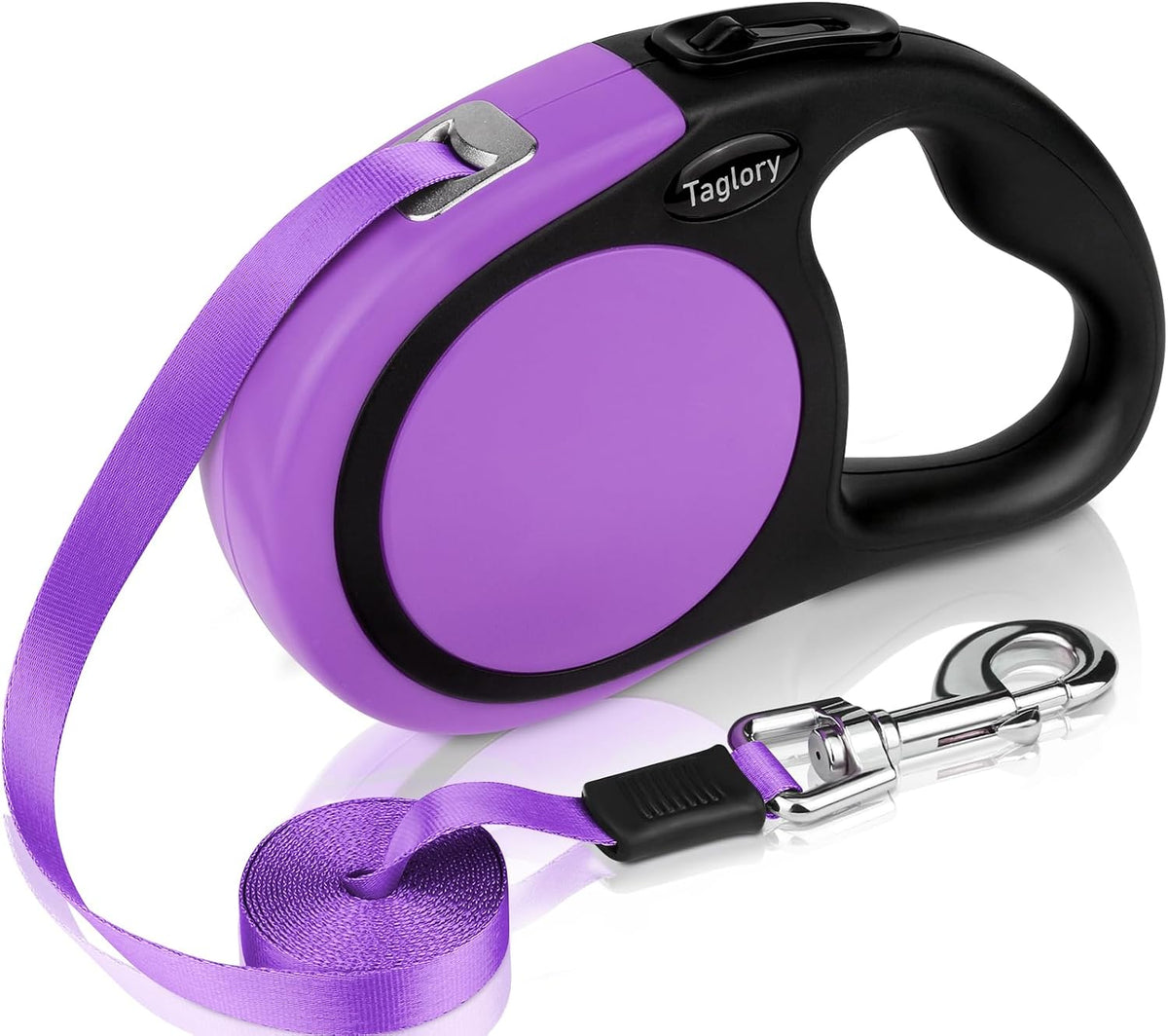 Retractable Dog Leash, One-Handed Brake, 16ft, Up to 44 lbs, Pink