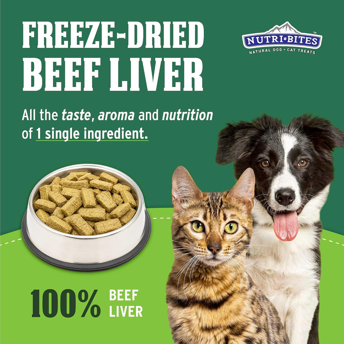 Freeze Dried Beef Liver Dog & Cat Treats, Single Ingredient