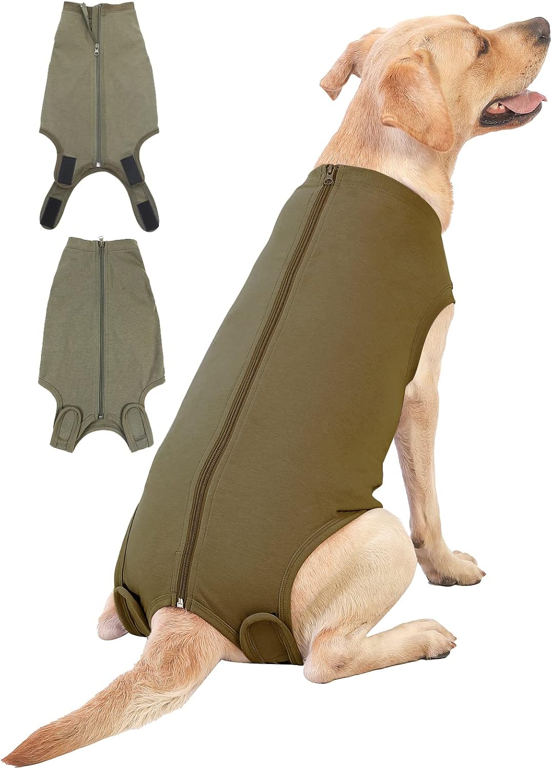 Dog Surgery Recovery Suit - After Spay, Abdominal Wounds Post Surgical Recovery, Anti Licking Breathable Dog Onesies for Small, Medium & Large Pet, Alternative Bandages Cone E-Collar
