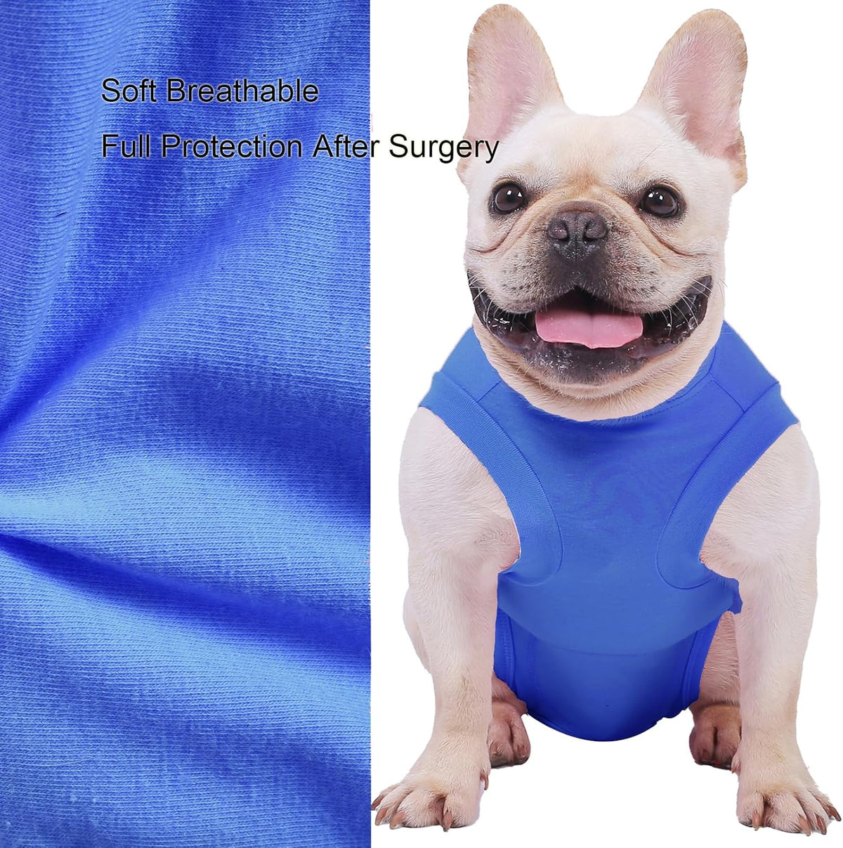 Dog Surgery Recovery Suit - After Spay, Abdominal Wounds Post Surgical Recovery, Anti Licking Breathable Dog Onesies for Small, Medium & Large Pet, Alternative Bandages Cone E-Collar