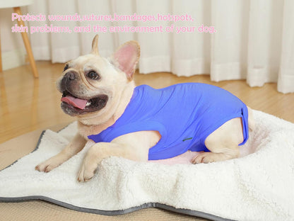 Dog Surgery Recovery Suit - After Spay, Abdominal Wounds Post Surgical Recovery, Anti Licking Breathable Dog Onesies for Small, Medium & Large Pet, Alternative Bandages Cone E-Collar