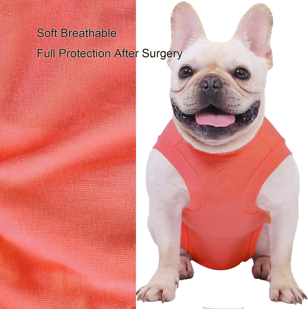 Dog Surgery Recovery Suit - After Spay, Abdominal Wounds Post Surgical Recovery, Anti Licking Breathable Dog Onesies for Small, Medium & Large Pet, Alternative Bandages Cone E-Collar