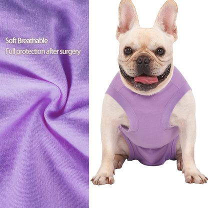 Dog Surgery Recovery Suit - After Spay, Abdominal Wounds Post Surgical Recovery, Anti Licking Breathable Dog Onesies for Small, Medium & Large Pet, Alternative Bandages Cone E-Collar