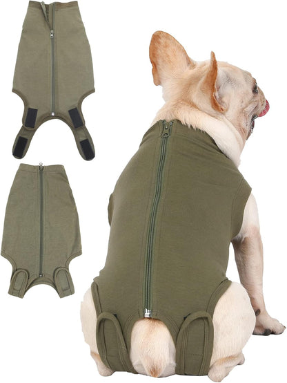Dog Surgery Recovery Suit - After Spay, Abdominal Wounds Post Surgical Recovery, Anti Licking Breathable Dog Onesies for Small, Medium & Large Pet, Alternative Bandages Cone E-Collar