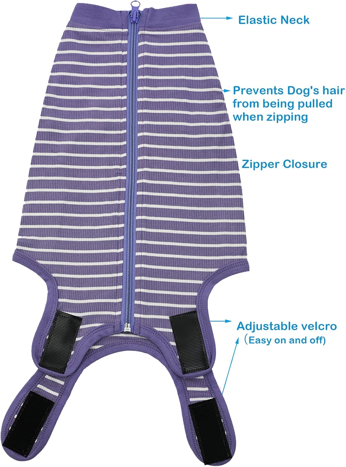 Dog Surgery Recovery Suit - After Spay, Abdominal Wounds Post Surgical Recovery, Anti Licking Breathable Dog Onesies for Small, Medium & Large Pet, Alternative Bandages Cone E-Collar