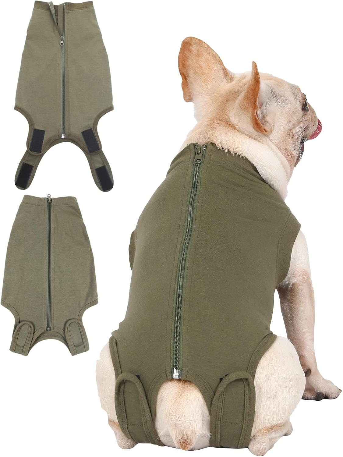 Dog Surgery Recovery Suit - After Spay, Abdominal Wounds Post Surgical Recovery, Anti Licking Breathable Dog Onesies for Small, Medium & Large Pet, Alternative Bandages Cone E-Collar