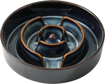 Raised Slow Feeder Dog Bowls, Elevated Dog Bowls Slow Feeder Set