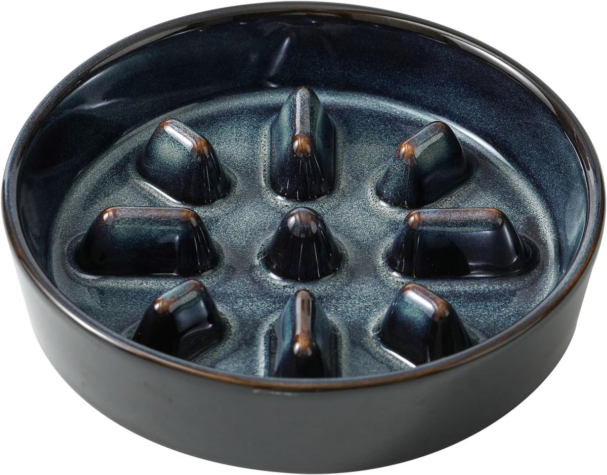 Raised Slow Feeder Dog Bowls, Elevated Dog Bowls Slow Feeder Set