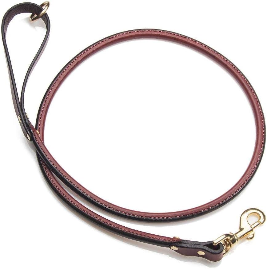 Leather Snap Leash - Dog Lead - Made in The USA - Chestnut, 3/4 in x 6 ft (Standard)