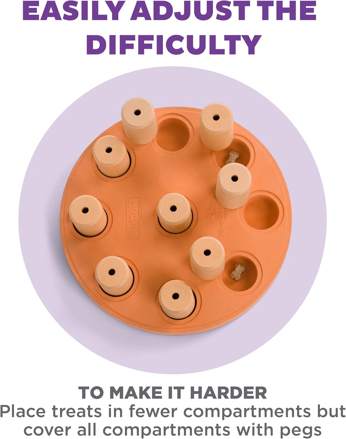 Nina Ottosson Dog Treat Maze Dog Toy, Tap & Flip, 7.5"