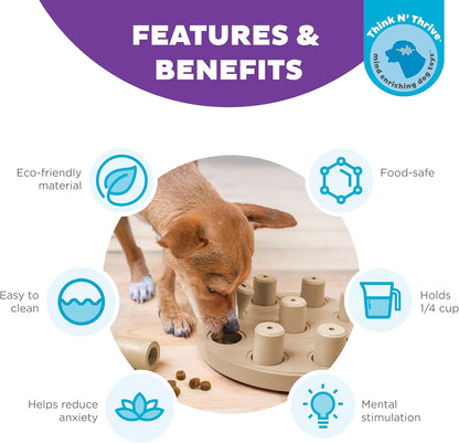 Nina Ottosson Dog Treat Maze Dog Toy, Tap & Flip, 7.5"