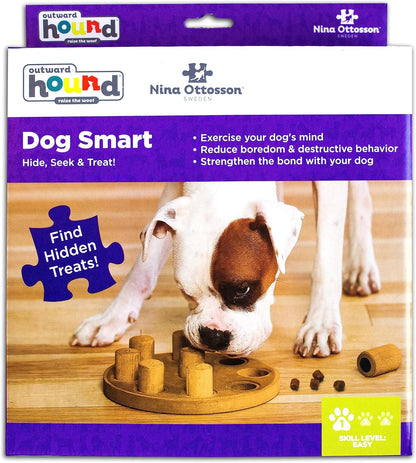 Nina Ottosson Dog Treat Maze Dog Toy, Tap & Flip, 7.5"