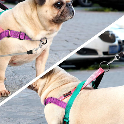 No Pull Dog Harness for Medium Dogs, Soft Padded Handle, Dark Green,M