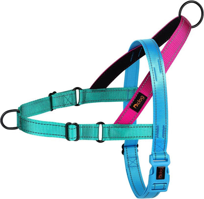 No Pull Dog Harness for Medium Dogs, Soft Padded Handle, Dark Green,M