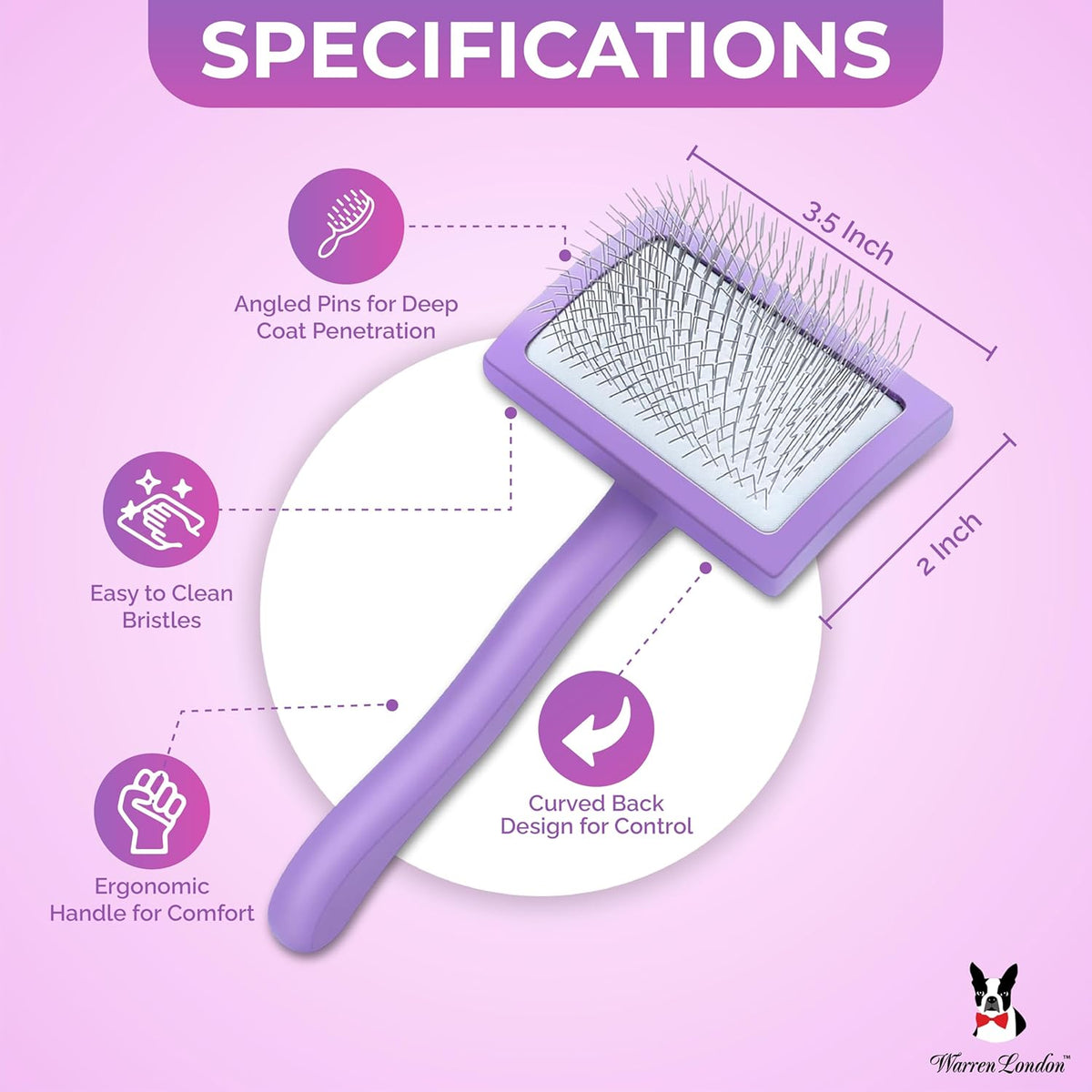 Gentle Touch Slicker Brush for Puppies & Small Dogs