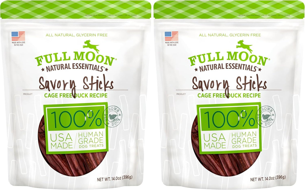 Full Moon All Natural Human Grade Dog Treats, Essential Beef Savory Sticks, 22 Ounce, 1.375 Pound (Pack of 1)