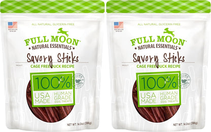 Full Moon All Natural Human Grade Dog Treats, Essential Beef Savory Sticks, 22 Ounce, 1.375 Pound (Pack of 1)