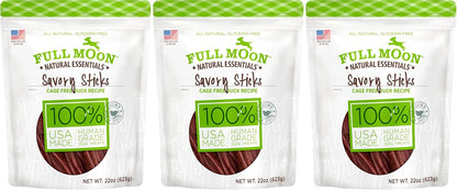 Full Moon All Natural Human Grade Dog Treats, Essential Beef Savory Sticks, 22 Ounce, 1.375 Pound (Pack of 1)