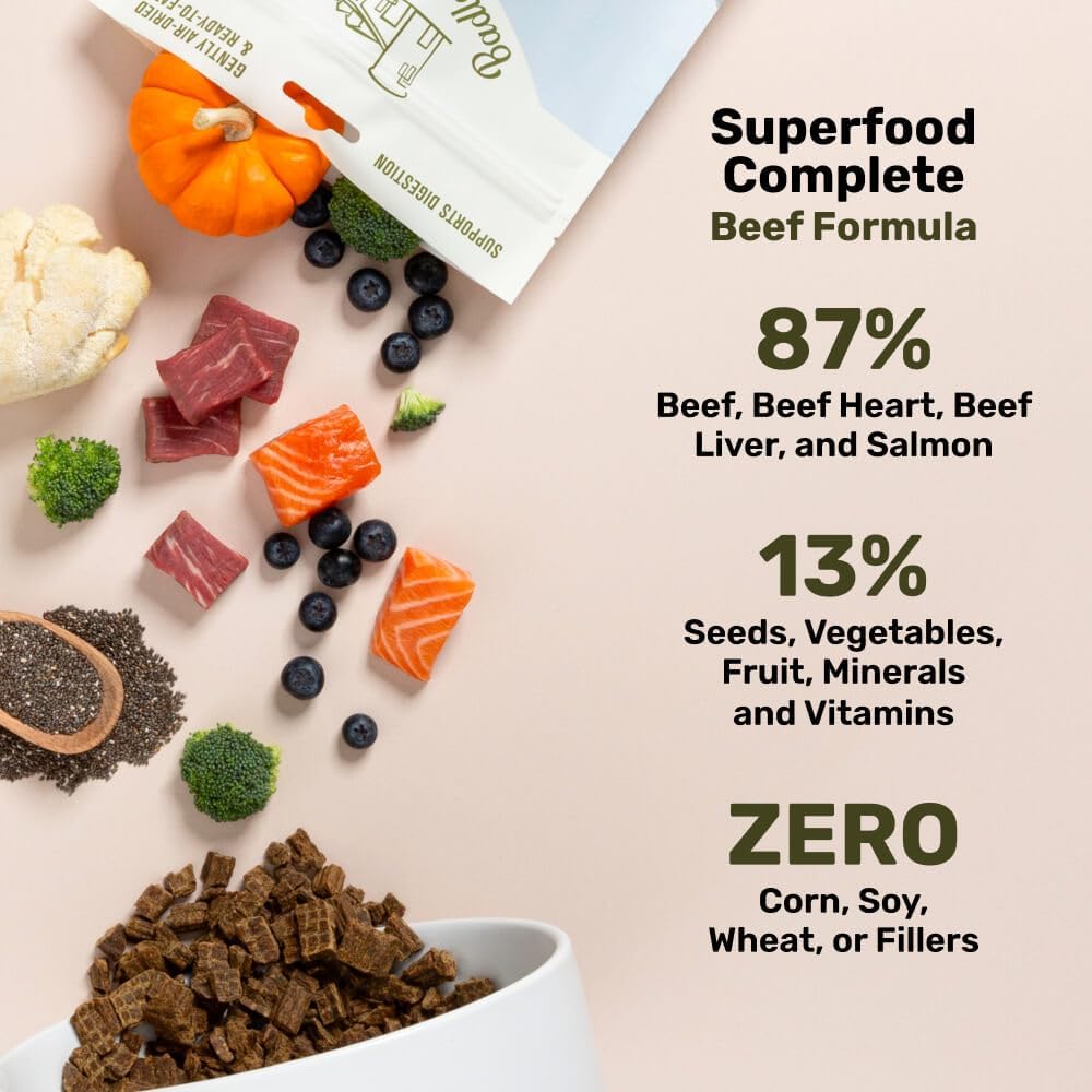 Air-Dried Beef Dog Food, 87% Real Meat, 24 oz