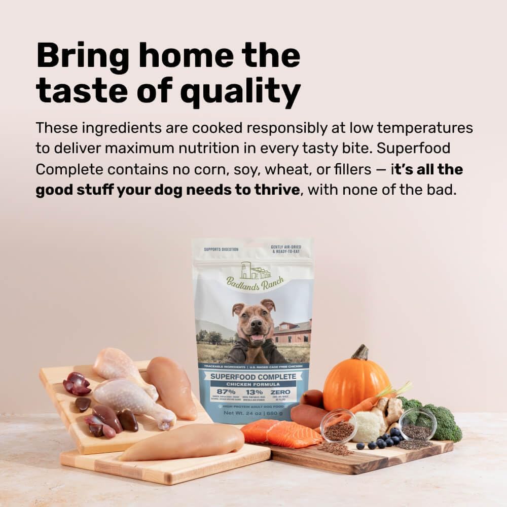 Air-Dried Beef Dog Food, 87% Real Meat, 24 oz