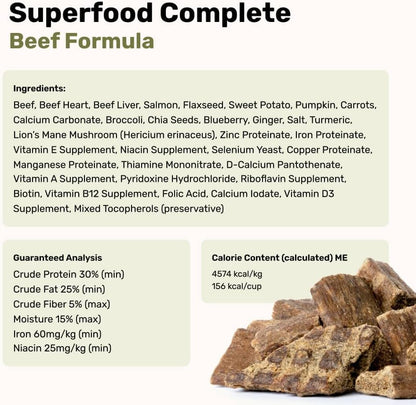 Air-Dried Beef Dog Food, 87% Real Meat, 24 oz