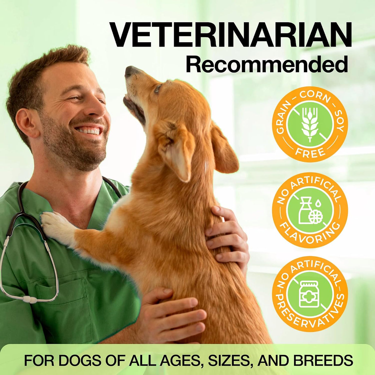 Hip and Joint Supplement for Dogs with Glucosamine, Chondroitin & MSM