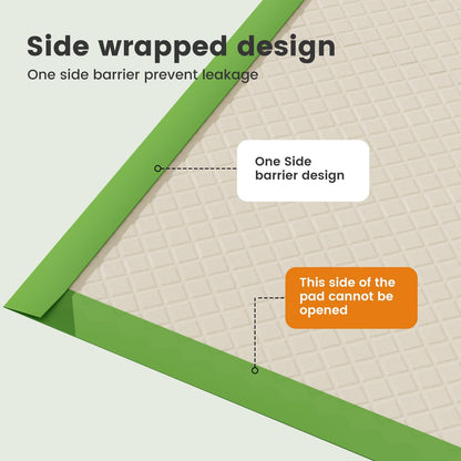 Dog Pee Pads, XL 28"x34", All Edge-Wrapped, ECO Thick Pad
