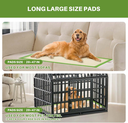 Dog Pee Pads, XL 28"x34", All Edge-Wrapped, ECO Thick Pad