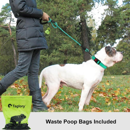 Rope Dog Leash for Medium Large Dogs, 6 FT Padded Handle, Black