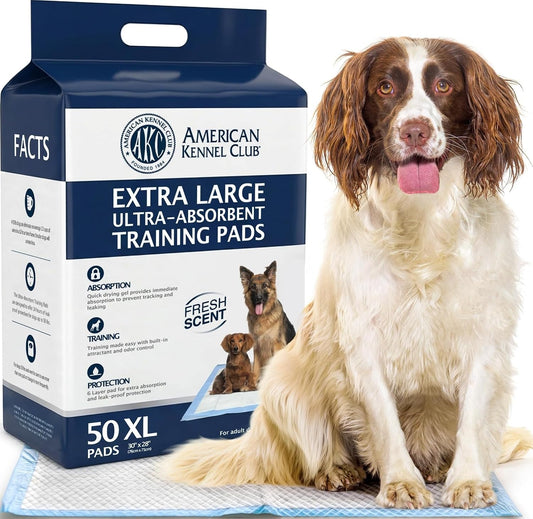 AKC Dog Training Pads, XL 28" x 30", Fresh Scent