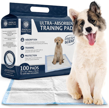 AKC Dog Training Pads, XL 28" x 30", Fresh Scent