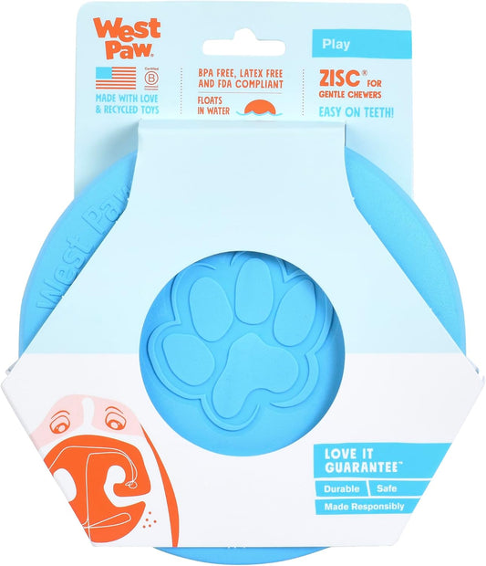 Zogoflex Zisc Dog Flying Disc, High Flying Aerodynamic Disc for Dogs Puppy – Lightweight, Floatable Disc for Fetch, Tug of War, Catch, Play – Doubles as Food/Water Bowl, Large 8.5", Tangerine